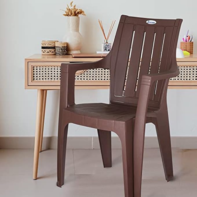 rayihni NEPTUNE PLASTIC ARM CHAIR - BROWN - Image 2